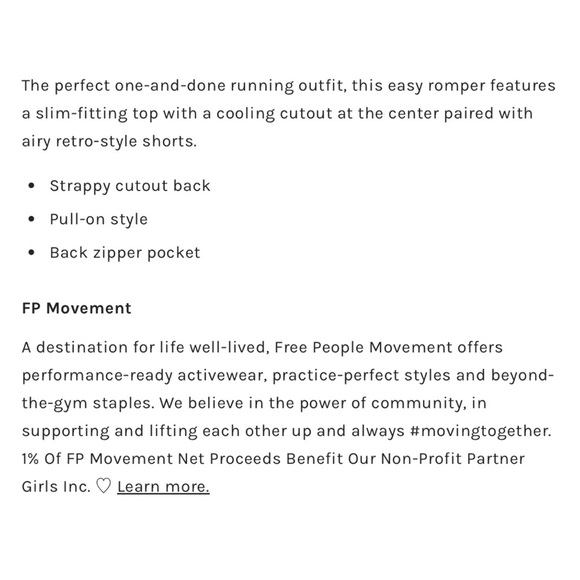 FREE PEOPLE Free People Movement Righteous Runsie NWT Size M - Picture 8 of 9